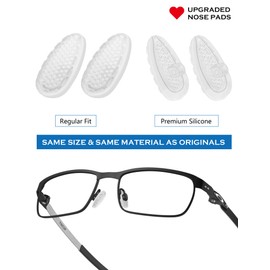 4 Pair Replacement Nose Pads for Oakley Tincup OX3184 OX5099 | Tincup Carbon OX5094 | Conductor OO4106 OO4107 Eyeglass（Clear