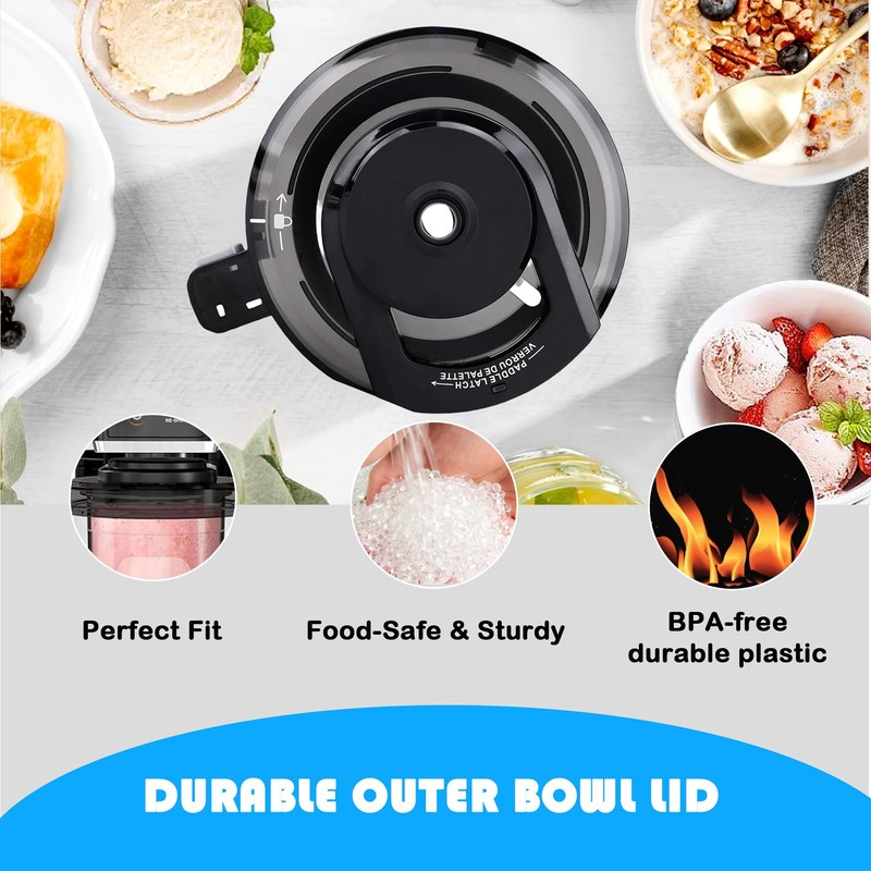 Workkeep Outer Bowl Lid for Ninja NC301 Ice Cream Maker,