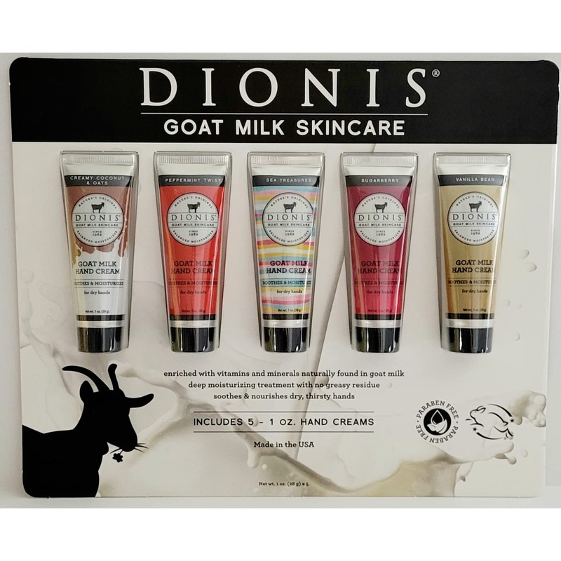 DIONIS Goat Milk Hand Cream, 1.0 oz, 5-pack