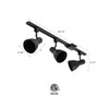 BR30 Step Baffle Track Kit, Black, Master Pack of 2