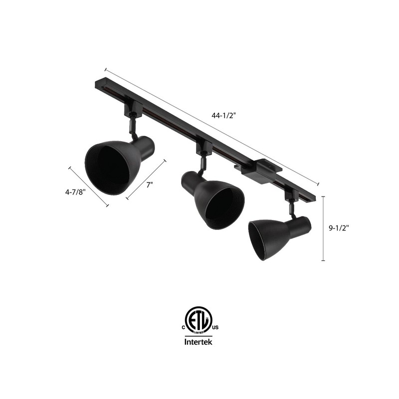 BR30 Step Baffle Track Kit, Black, Master Pack of 2