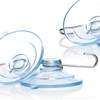 com-four® 20x Universal Suction Cup Holders with Metal Hooks -