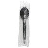 Boardwalk BWKSSHWPSBIW Heavyweight Wrapped Polystyrene Soup Spoons - Black (1000/Carton)