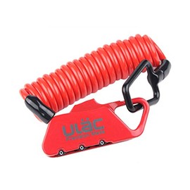 CATAZER Mini Bike Lock Anti-Theft Bicycle Spring Combination Cable Lock Travel Luggage Locks Helmet Lock 4 * 1200mm (Red)