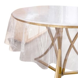 BUKBAG Transparent Table Film, Round Tablecloth Clear, PVC Round Outdoor Tablecloth Film, Transparent, Round, 80 120 140 150 cm, Transparent Round Tablecloth, Table Protector, Transparent Table Film,