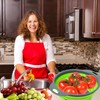 Green Round Silicone Collapsible Colander – Silicone Round Small Kitchen