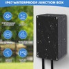 Pack of 2 Surface-Mounted Junction Box IP65 Waterproof 158 x