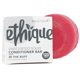 Ethique In The Buff Unscented Conditioner Bar for Sensitive Scalps (60g/2.1oz) Ph Balanced, Compostable, Vegan Friendly, No Palm Oil, Fair Trade