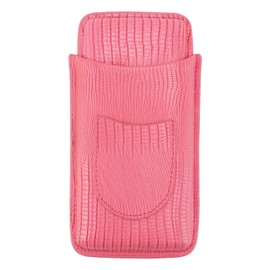 Cigar Holder Portable Moisturizing Comfortable Touch Colorfast Precise Stitching Travel Cigar Case for Men Pink