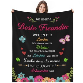 Bold And Brash Beste Freundin Geschenke, Geburtstagsgeschenk für Meine Beste Freundin Schwestern, Kuscheldecke Flauschig Fleecedecke Geschenkideen zum Geburtstag Weihnachten