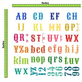 CrafTreat Stencils - Calligraphy Vintage Font (24 Pieces) (4.5 x 7 cm) Stencils for Painting on Wood, Wall, Tiles, Canvas, Paper, Fabric and Floor Stencil, Reusable DIY Craft Stencils