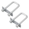Lashing Brackets, Rectangular U-Brackets with Plate & Nuts, M10 Galvanised,