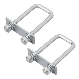 Lashing Brackets, Rectangular U-Brackets with Plate & Nuts, M10 Galvanised, Pack of 2