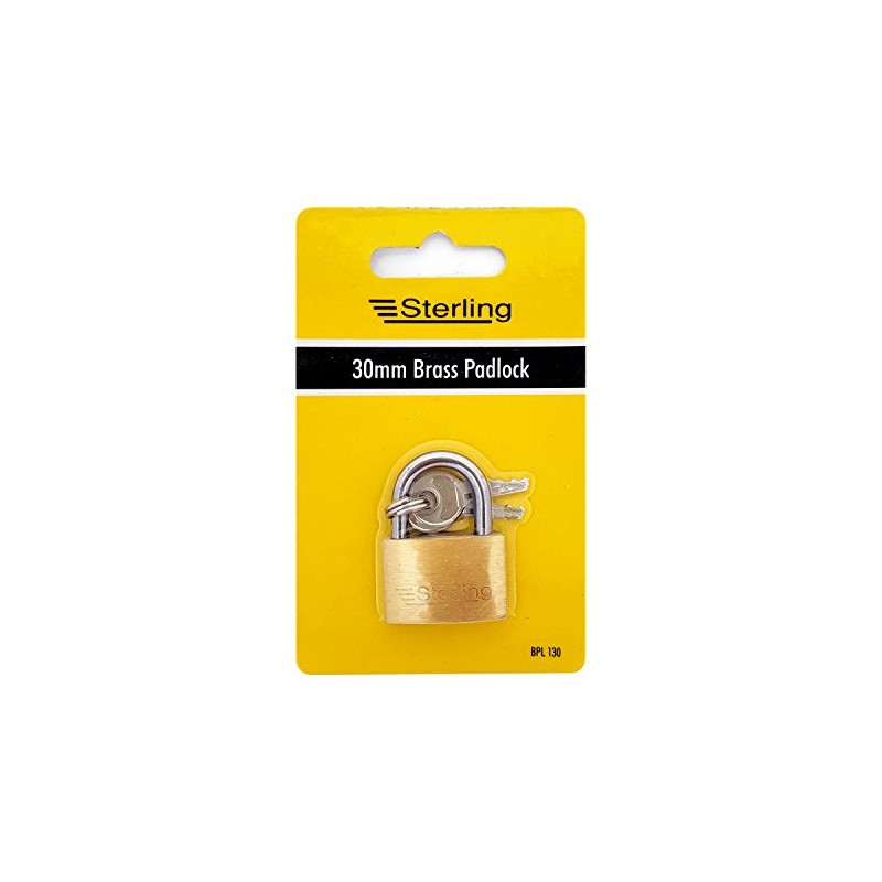 Sterling BPL130 Sterling 30mm Padlock, Brass