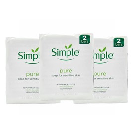 Simple 26058 Hand Soap Bars, 100 g, White (Pack of 6)" }