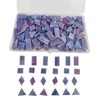 Stained Glass Mosaic Tiles 200g 230pcs Square Triangle Diamond Rectangle