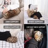 CARRIE HOME Soft Plush Leopard Print Faux Fur Lumbar Pillow