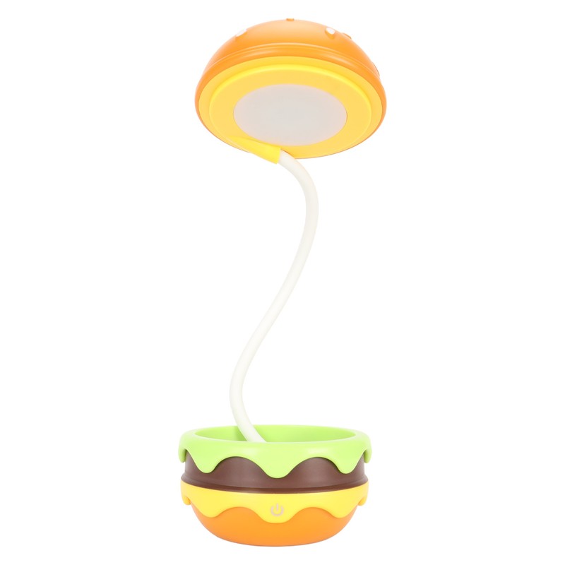 Kids Reading Light Hamburger Style Flexible Gooseneck USB Charge Soft