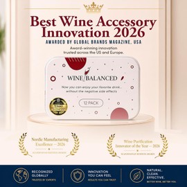 Norway's Secret Wine Filter | Triple Award-Winner | No More Wine Drops or Wands Needed | Sulfite & Histamine Remover | 100% Natural Wine Purifier | 36 Pack