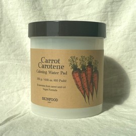 Skinfood Carrot Carotene Calming Water Pads 60 Sheets 1 Pack / Circle / 스킨푸드 캐롯 카로틴 카밍 워터 패드 60매 1개  써클