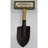 "Welcome to Karen's garden" hanging shovel sign