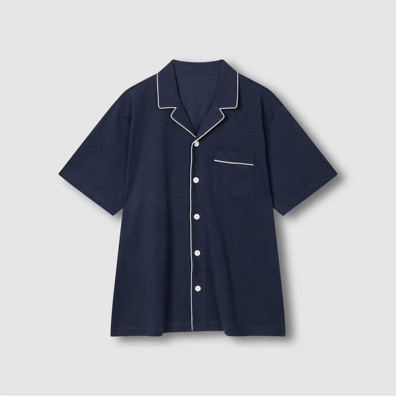 JAJU [JAJU/JAJU] Men's JAJU AIR Cotton 5-Minute Pajama Set_Navy