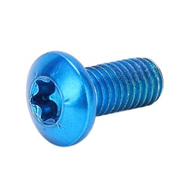 Bicycle Brake Disc Screws Alloy Steel M5 x 10 mm Bicycle Disc Brake Rotor Screws for Mountain Bikes Road Bikes (Blue)