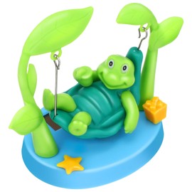 NUOBESTY Solar Powered Swinging Turtle, Plastic Dashboard Ornament Cute Cartoon Turtle Bobble Dancer Car Interior Decoration, Car Accessories