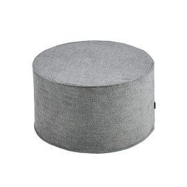 Weaverlane Large 22" Sturdy Ottoman Pouf for Living Room, Bedroom, Playroom, High Density Foam Filling Footrest, Side Table, Extra Seating Home College Dorm Décor Extra Firm (Gray)