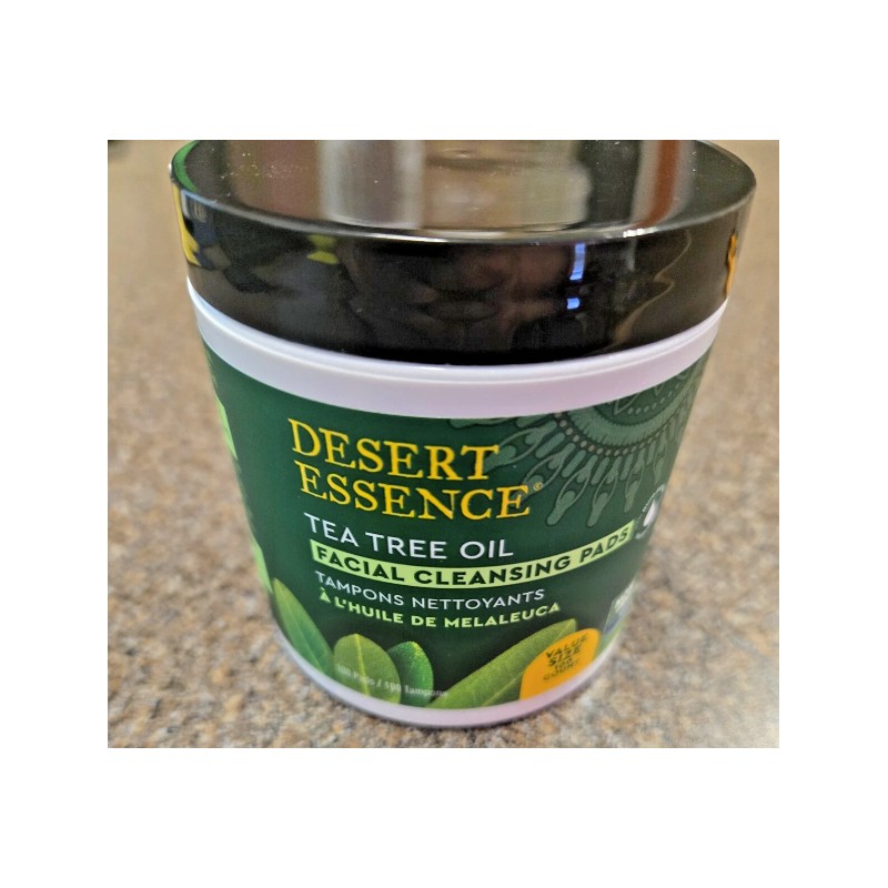 Desert Essence Tea Tree Oil Facial Cleansing Pads 100 Ct