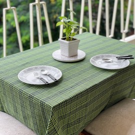 Pixel Home Table Cover for Centre Table & 4 Seater Dining Table | 100% Cotton Rectangular Tablecloth | Waterproof, Wrinkle-Resistant and Washable | Decorative Table Cover for Outdoor & Indoor Party