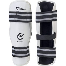 Wacoku WTF Approved Shin Pads - White, Small