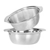 304 Stainless Steel Microporous Colander with Handle, Rice Washers Microporous