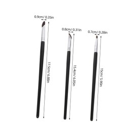 TOVINANNA 3pcs Eyeshadow Brush with Soft Bristles for Gentle Eye Contouring and Blending Angled and Flat Brushes for Precise Nose and Eye Makeup Application Portable Cosmetic Tool for Women