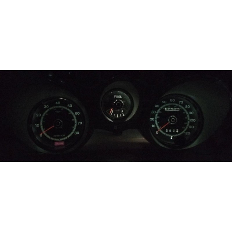 MAL LED 1971-1973 Ford Mustang Gauge Instrument Cluster - Full