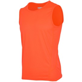 V VICROAD Mens Sleeveless Workout Shirts Lightweight Gym Tank Tops Athletic Running T-Shirts Neno Orange-2XL