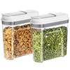 MR.SIGA Airtight Cereal Dispenser Set, Storage Containers for Dry Goods,