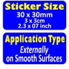 Stickers Motorbike GPS Tracked Warning Vehicle Protection Security Signs Protected
