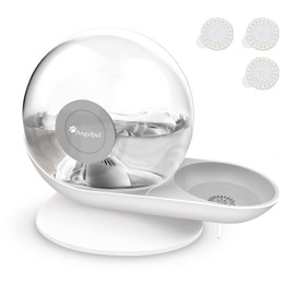Angelpet Water Founder, Automatic Water Supply, 0.9 gal (2.8 L), Large Capacity, Cats, Small and Medium Dogs, Includes Filter, Gravity Design, Automatic Refueling, No Electricity Required, Answering Machine Compatible, Includes 3 Filters