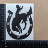Cowboy Decal 4 Pack: Bucking Bronco Silhouette, Cowboy Hat, Hat
