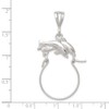 925 Sterling Silver Dolphin Charm Holder