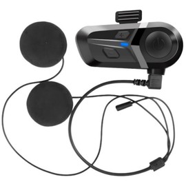 Motorcycle Bluetooth Headset, IP67 Helmet Headphone with HD Audio Speakers, Hands-Free Call, Music, GPS, Support 2 Phones Connection, Fast Charging Noise Cancelling (Model 3)