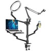 ProCase 6-in-1 Desktop Selfie Stand with 10.2" LED Ring Light,