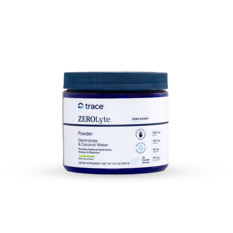 Trace Minerals zerolyte canister electrolitos en polvo 45 servicios sabor