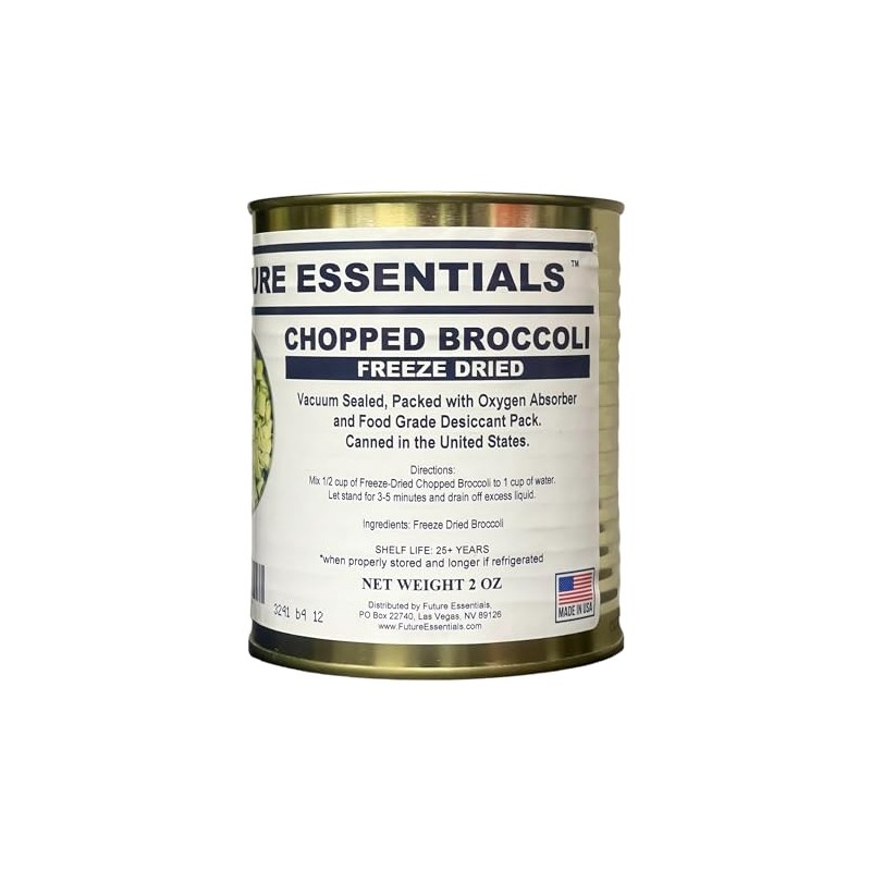 1 Can of Future Essentials Canned Freeze Dried Chopped Broccoli