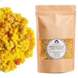 Immortelle (Helichrysum Graveolens) 2 OZ (57g) Loose Herbal Tea | Wild-Harvested from the Mountains of Armenia | Natural Detox, Anti-Aging, and Wellness Support | Relaxation & Vitality