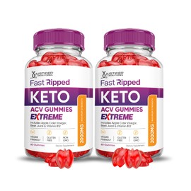 (2 Pack) Fast Ripped Keto ACV Gummies Extreme 2000MG Fast Ripped Keto Gummies Apple Cider Vinegar Formulated with Pomegranate Beet Juice Powder B12 Vegan Non GMO 120 Gummys