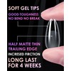 Soft Gel Nail Tips Long Stiletto, 120PCS Pre Buff Full