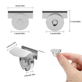 EEEKit 20 Sets No-Sewing Clip Closures, Magnetic Snaps, Seamless Magnetic Buckle Clasp for Purse, Bag, Leather, Clothes, Sewing, Craft