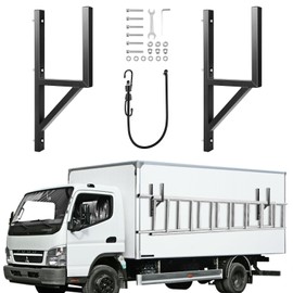 Colinktool Trailer Ladder Rack, Side Mount Ladder racks with 200 LBS Capacity, Ladder racks Fit for Enclosed Trailer Exterior Side Wall – 2 Pack, Black